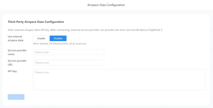 Configuratie Van Luchtruimgegevens Van Derden